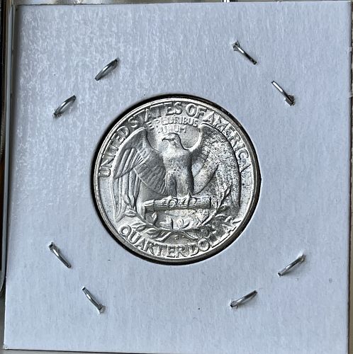 1945-S Washington Silver Quarter ~ Choice Brilliant Uncirculated MS63+