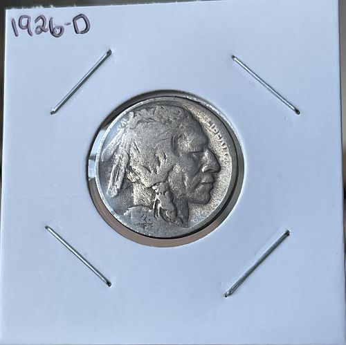 1926-D Buffalo Nickel ~ High Circulated Condition Pulled from Album