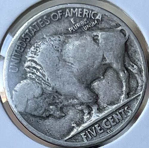 1924-D Higher Grade Mint Error Rotated Die/Reverse&nbsp;Circulated Buffalo US Nickel