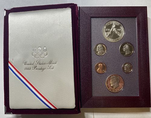1988-S Mint Prestige Silver Proof set w/US Olympic Silver Dollar