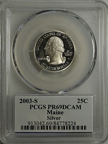 2003 S Maine State Quarter --- Silver Proof ---