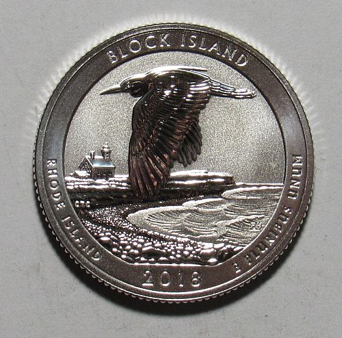 2018 S Silver Reverse Proof Block Island America The Beautiful Quarter