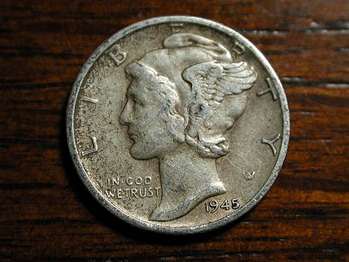 1945d Mercury Dime NICE