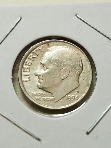 1994 P Roosevelt Dime Off Center