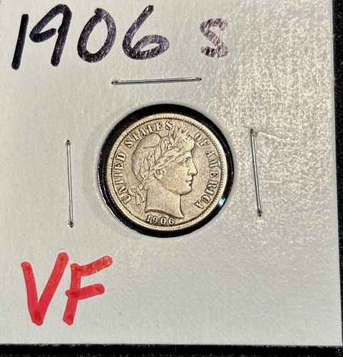 1906 s Barber Dime