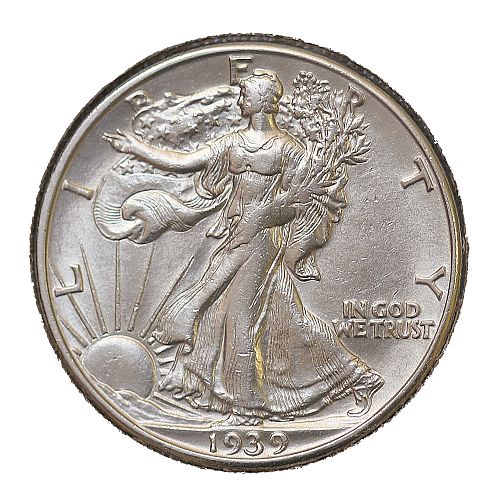 1939 D Walking Liberty Half Dollar - Choice BU / MS / UNC #3967
