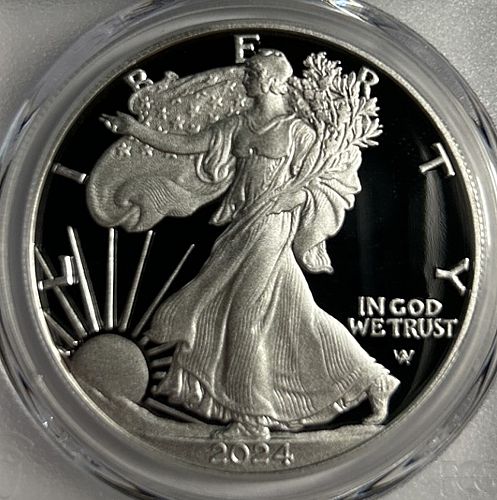 First Strike 2024 W American Silver Eagle Bullion Coins : Proof Type 2  S-6