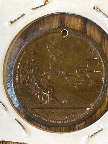 1892 Columbian Exposition Landing of Columbus Medal Chicago