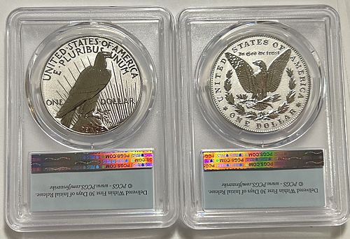 2023 Morgan and Peace Dollar Reverse Proof Two-Coin Set S-6