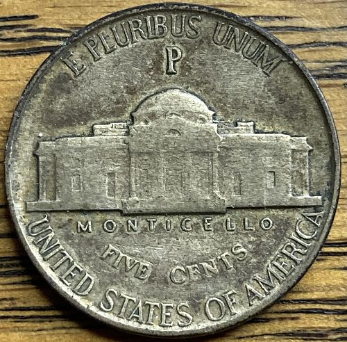 1944P Jefferson nickel.  Good album coin