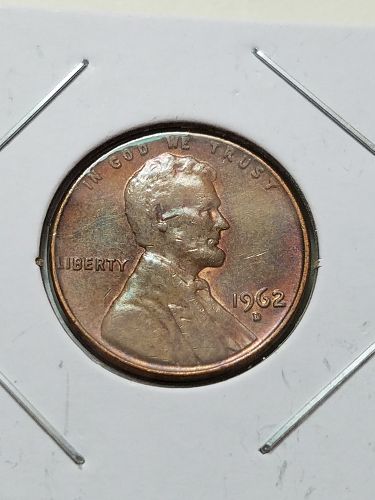 1962 D Lincoln Penny Toned