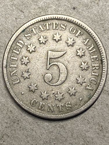 1872 Shield Nickel F