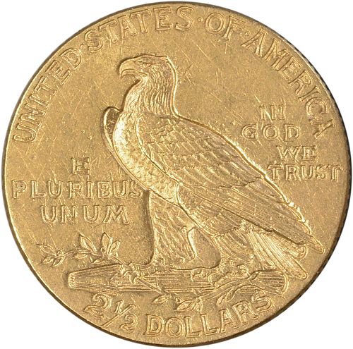 1914 $2.50 Gold Indian Quarter Eagle AU - ToughCOINS