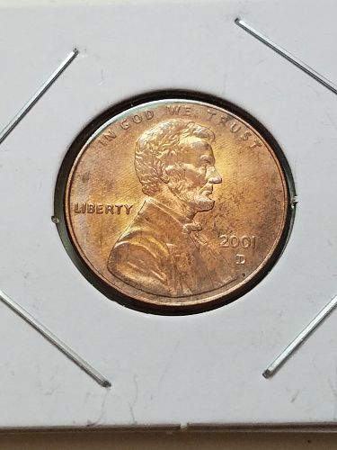 2001 D Lincoln Penny Toned
