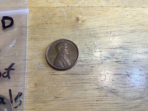 1969-D Lincoln Penny, Both Roof and Initials Ghosted, see Pictures, Free shipping