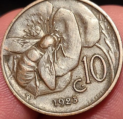 1923 Italian 10 Centesimi - *VERY FINE* Condition...Rare!!!