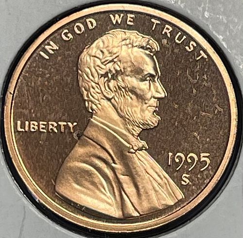 1995-S Lincoln Memorial Cent ~ Flashy Proof Pulled from Proof Set