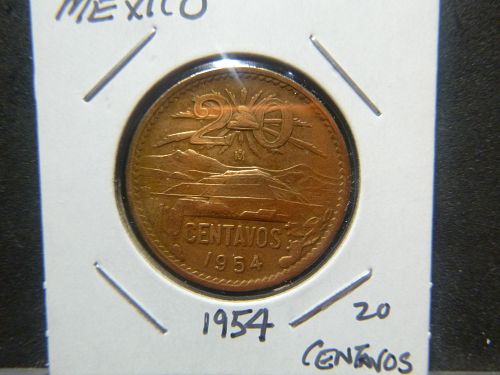 MEXICO 1954 MO 20 CENTAVOS