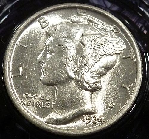 1934-P UNC Mercury Dime Uncirculated ( 501-42)