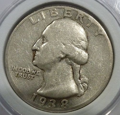 1938-P VERY FINE Washington Quarter  VF ( 301-F )