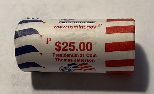 2007-P Thomas Jefferson Presidential Dollar Roll