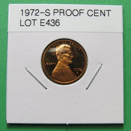 1972-S LINCOLN CENT ~ PROOF ~ LOT E436