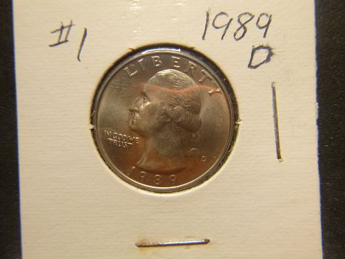 1989 D Washington Quarters Clad Composition