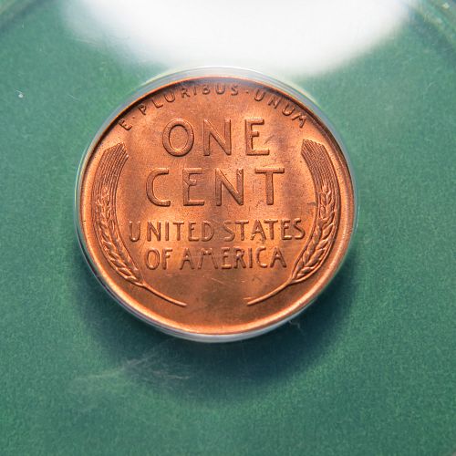 1955-S LINCOLN CENT ~ ANACS MS63  RED ~ Combined Shipping ~ LOT E439