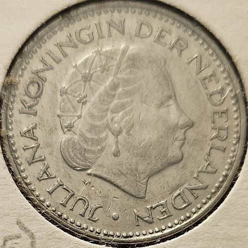 Netherlands 1 Gulden 1971 XF