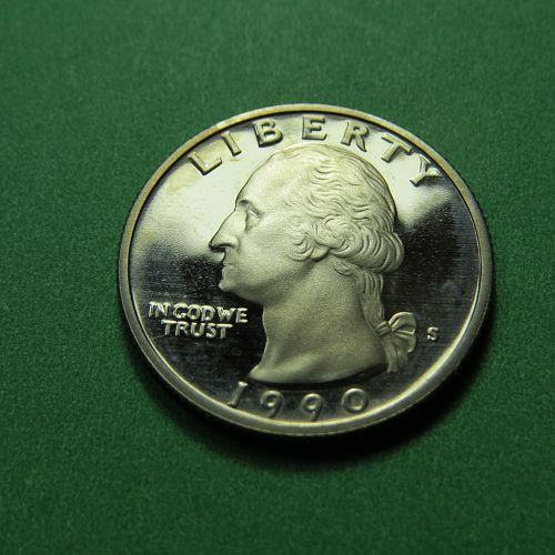 1990-S   WASHINGTON QUARTER (PROOF)  LOT E499