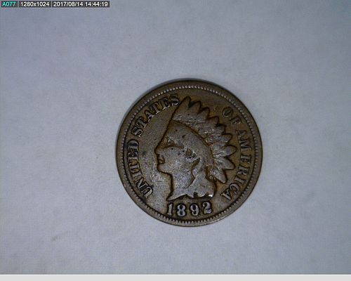 1892 Indian Head cent (38-332)