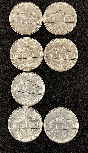 7 Different War Nickels