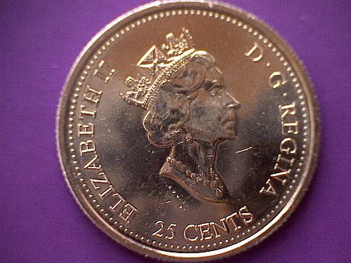 2000 CANADA TWENTY - FIVE CENTS QUEEN ELIZABETH 11 "NATURAL LEGACY"