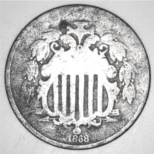 1868 P Shield Nickel