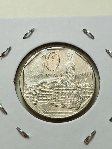2000 Cuba 10 Centavos and Off Center