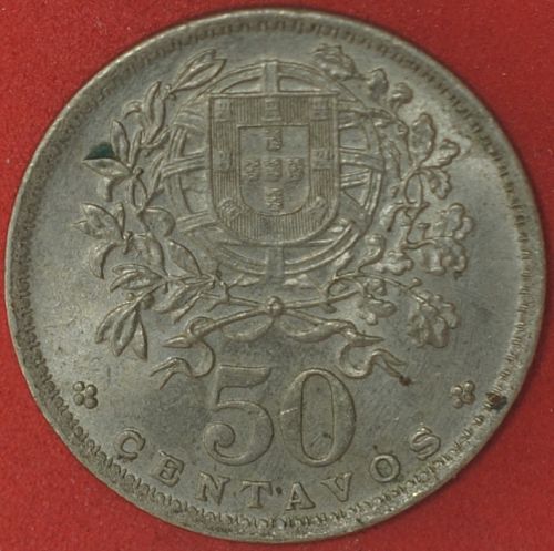 1944 Portugal 50 Centavos AU