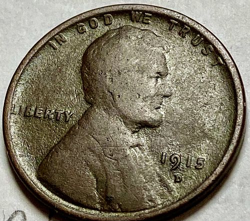 1915 D Lincoln Wheat Cent Small Cents