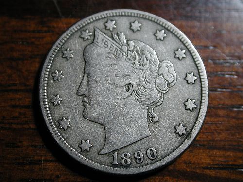 1890 Liberty V Nickel NICE