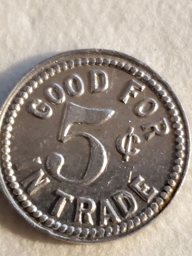 Joe's Billiard Academy 5 Cent Token