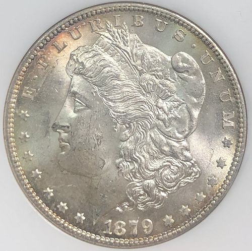 1879s Morgan Silver dollar NGC Graded MS-63 Beautifully Toned REV of 1879 NICE