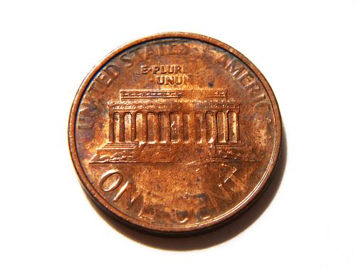 1??? Lincoln Memorial Cent Weak Strike Error Coin
