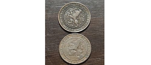 Two *ANTIQUE NETHERLANDS* 1 Cent Coins - Both 100+ Years Old - RARE!!!