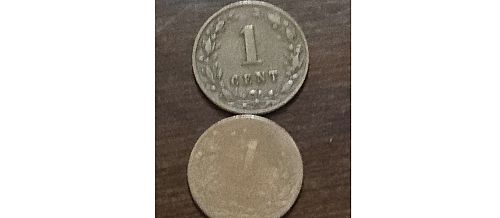 Two *ANTIQUE NETHERLANDS* 1 Cent Coins - Both 100+ Years Old - RARE!!!