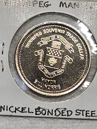 1989 Winnipeg Alberta $1 Trade token Uncirculated Pandas at the Assiniboine Park Zoo