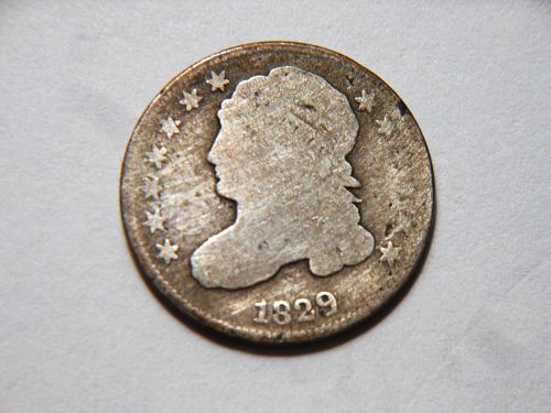 1829 Capped Bust Silver Dime-Small 10C