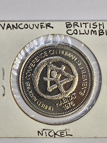 1976 Vancouver British Columbia $1 dollar token Uncirculated Pacific Dogwood flowers