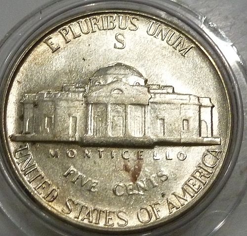 1940% SILVER WAR NICKEL 1945-S UNCIRCULATED Jefferson Nickel  # CW-28