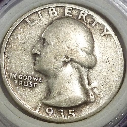 1935-S VERY GOOD Washington Quarter CW-206)