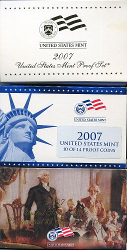9 -  2007 - S  PROOF  SETS  --  14 COIN SETS  -  JUST LIKE THEY CAME FROM THE MINT !