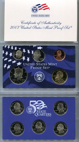 9 -  2007 - S  PROOF  SETS  --  14 COIN SETS  -  JUST LIKE THEY CAME FROM THE MINT !